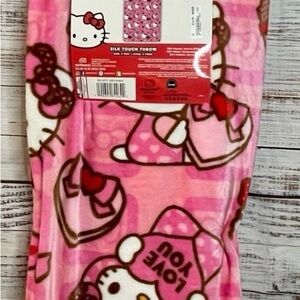 Hello Kitty Pink Silk Touch Throw Blanket
